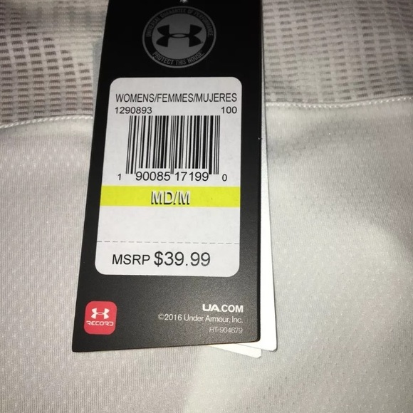 Under Armour UA Fly-By White Short Sleeve Shirt - Picture 3 of 7